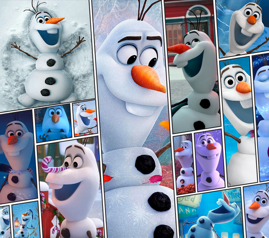 Olaf Collage Sublimation Print