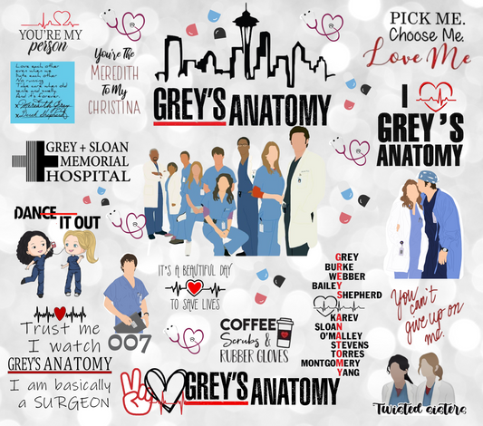 Grey's Anatomy Sublimation Print