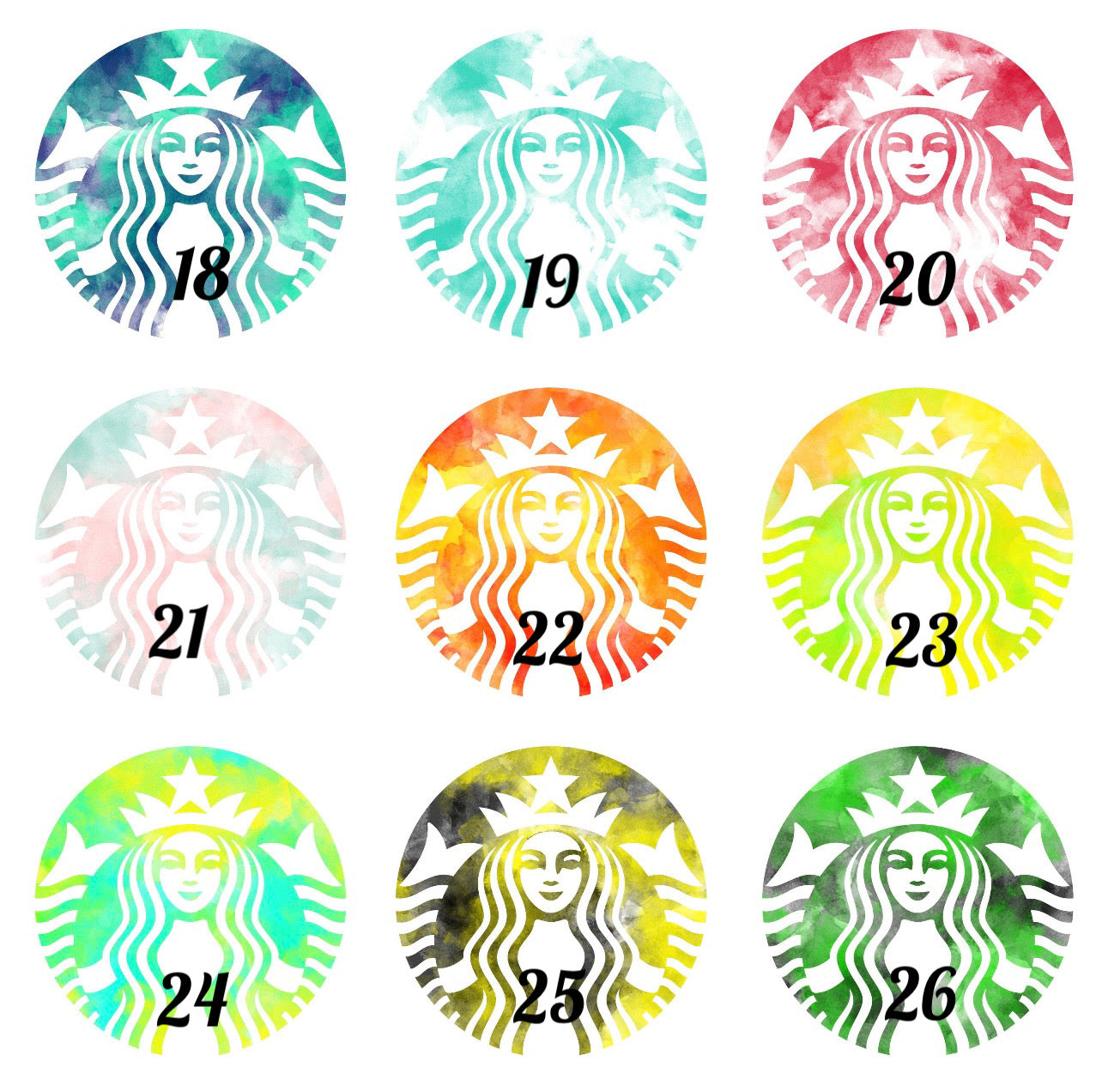 Starbucks Watercolor Beer Can Glass